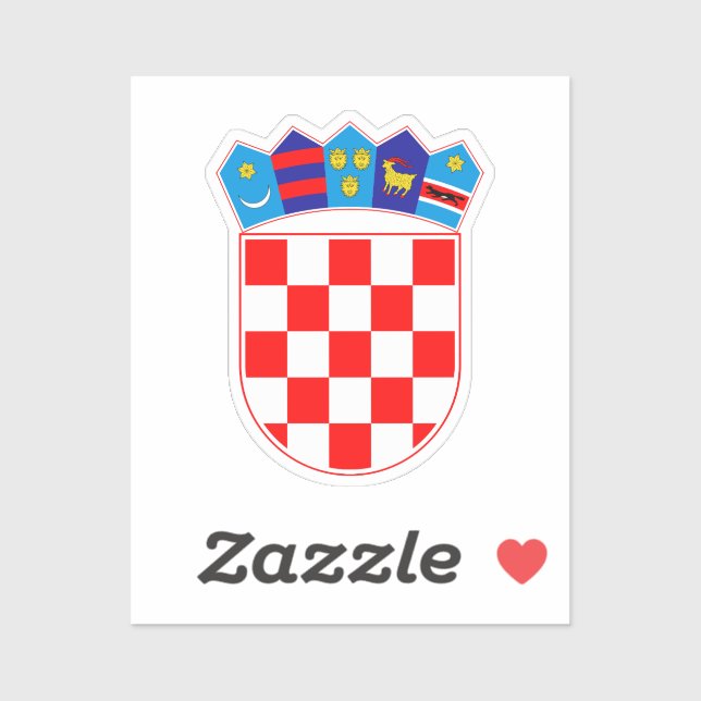 Kroatien Wappen Aufkleber (Blatt)