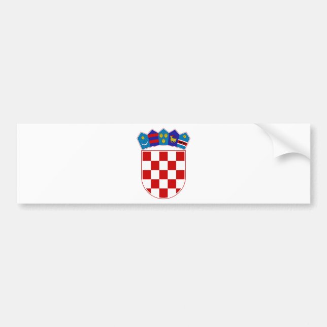 Kroatien-Wappen Autoaufkleber (Vorne)