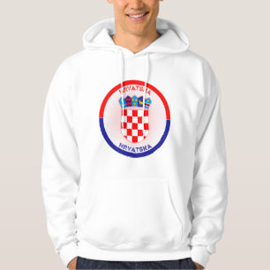 Kroatien Wappen Kreisform Hoodie