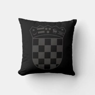 Kroatien, Wappen, Schwarz, Dunkel, Grb Hrvatske Kissen