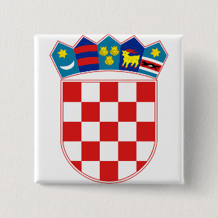 Kroatien-Wappen Stunde Hrvatska Button