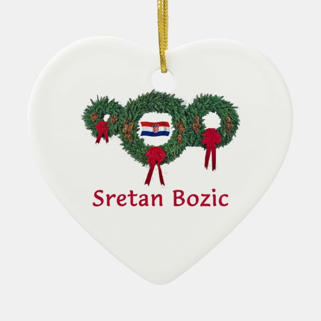Kroatien-Weihnachten 2 Keramikornament (Vorne)