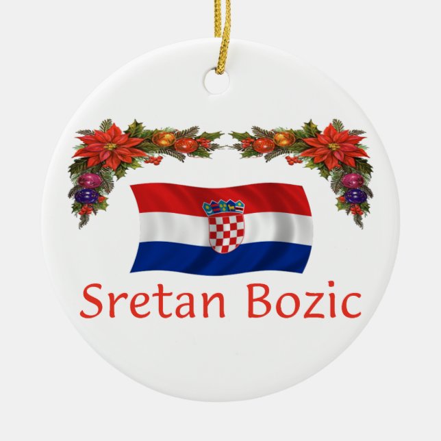 Kroatien-Weihnachten Keramikornament (Vorne)