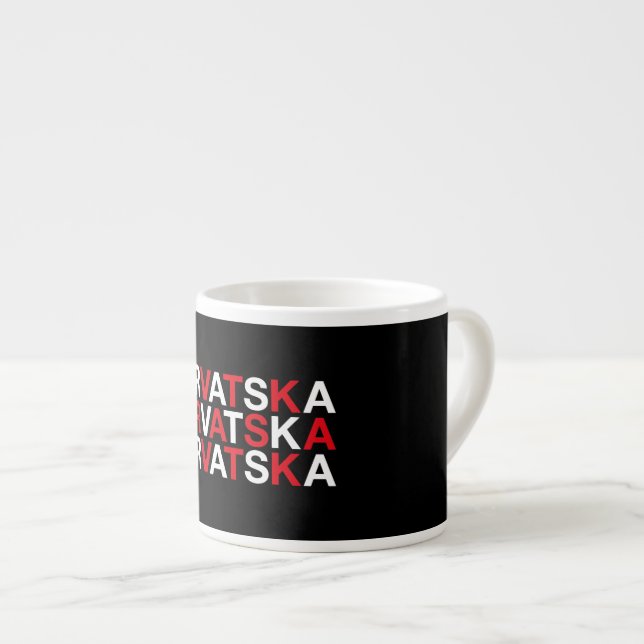 KROATIENFahne Espressotasse (Vorderseite Rechts)
