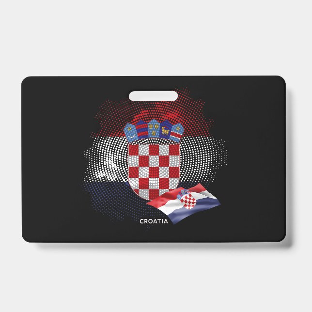Kroatienflagge Ausweis (Vorderseite)