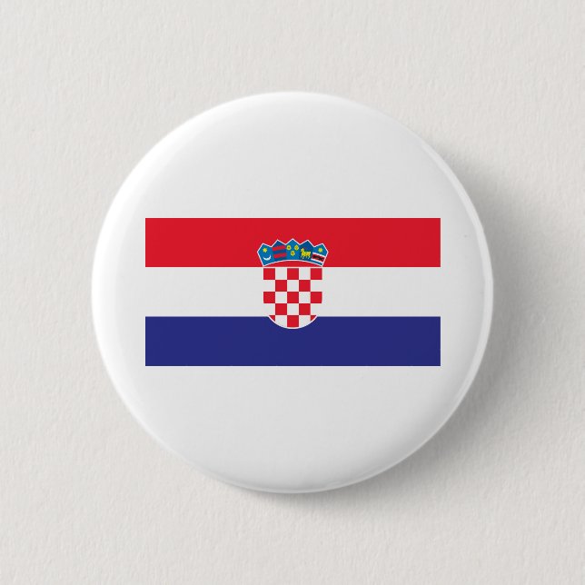 Kroatienflagge Button (Vorderseite)