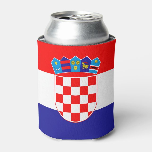 Kroatienflagge Dosenkühler (Kanne Vorderseite)