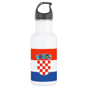 Kroatienflagge Edelstahlflasche