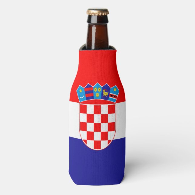 Kroatienflagge Flaschenkühler (Flaschenvorderseite)