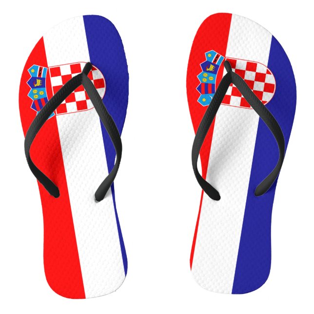 Kroatienflagge Flip Flops (Fußbett)