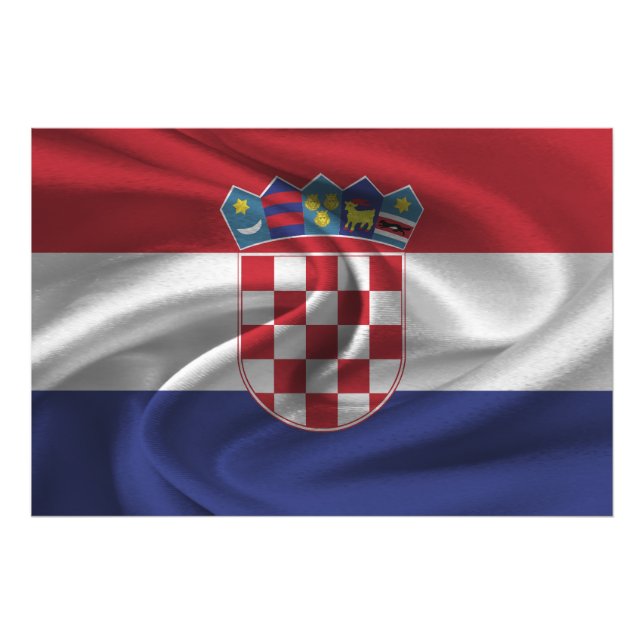Kroatienflagge Fotodruck (Vorne)