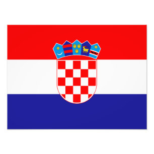 Kroatienflagge Fotodruck