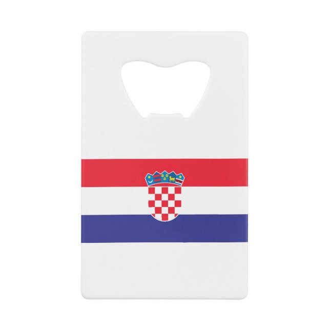 Kroatienflagge Geldbeutel Flaschenöffner (Vorderseite)