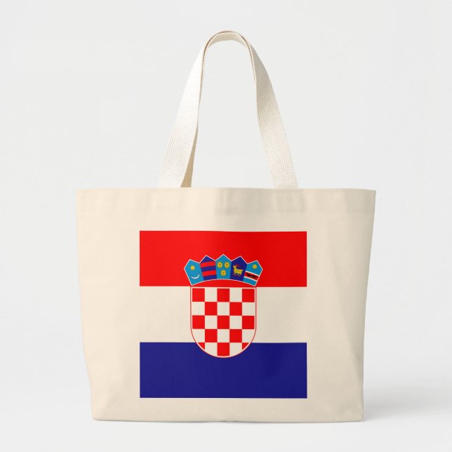 Kroatienflagge Jumbo Stoffbeutel (Vorne)