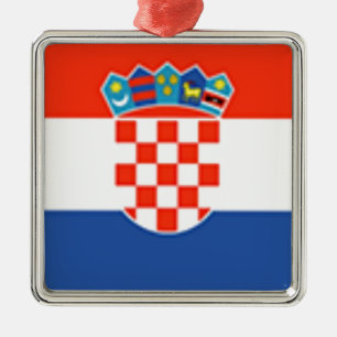 Kroatienflagge Ornament Aus Metall