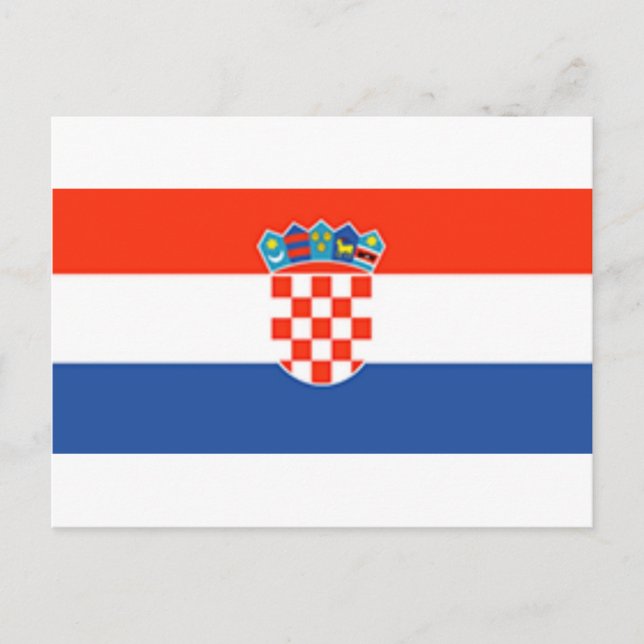 Kroatienflagge Postkarte (Vorderseite)