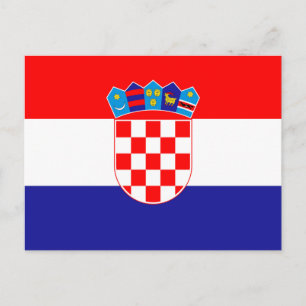 Kroatienflagge Postkarte