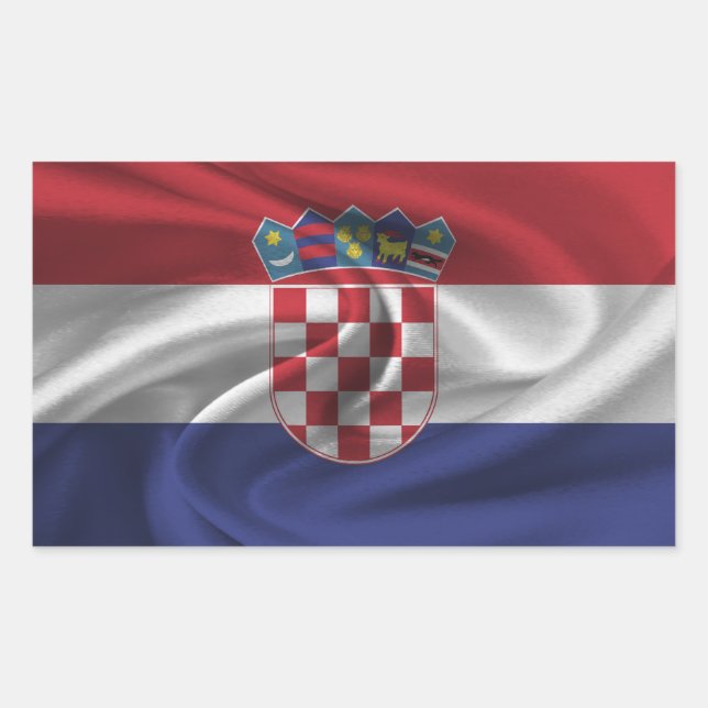Kroatienflagge Rechteckiger Aufkleber (Vorderseite)