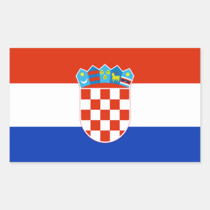 Kroatienflagge Rechteckiger Aufkleber