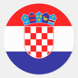 Kroatienflagge Runder Aufkleber