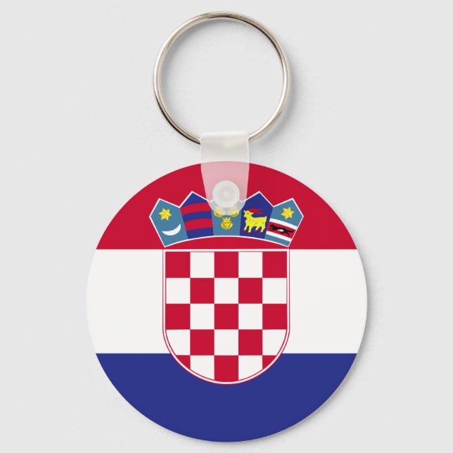 Kroatienflagge Schlüsselanhänger (Vorderseite)