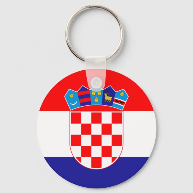 Kroatienflagge Schlüsselanhänger (Vorderseite)