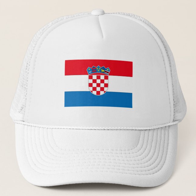 Kroatienflagge Truckerkappe (Vorderseite)