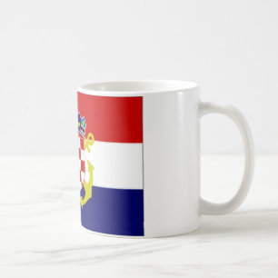 Kroatienmarinefahne-Flagge Kaffeetasse