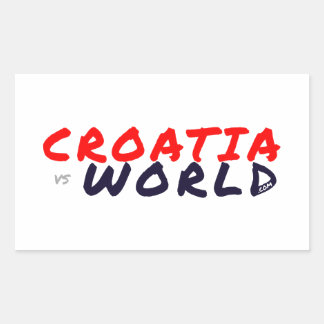KROATIENvsWORLD Rechteckiger Aufkleber