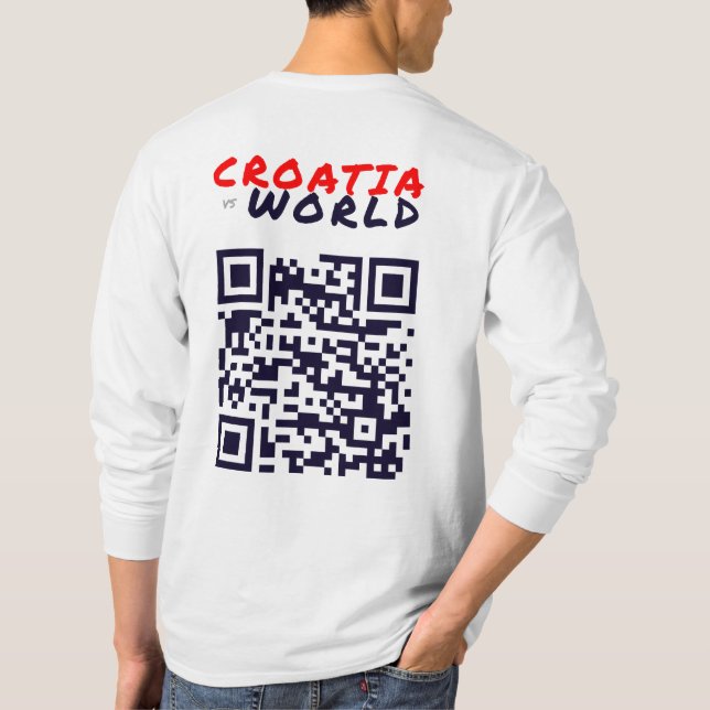KROATIENvsWORLD White T-Shirt (Rückseite)
