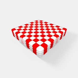 Kroatisch rotes weißes geometrisches Muster Untersetzer Set