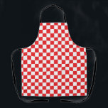 Kroatisch rotes weißes Prüfbrett-Muster Schürze<br><div class="desc">Kroatische Schürze für das Muster des roten Tafelmusters</div>