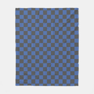 Kroatisch Schwarz-Blau-Schachbrettmuster Fleecedecke