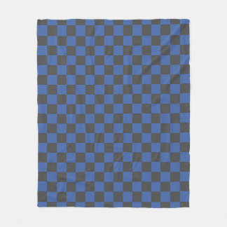 Kroatisch Schwarz-Blau-Schachbrettmuster Fleecedecke