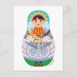 Kroatisch, Slavonija Matryoshka Postcard Postkarte