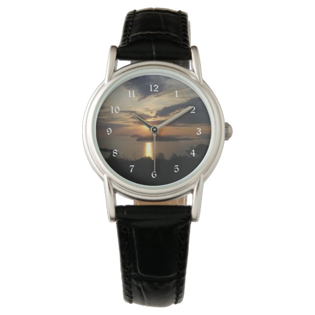 Kroatisch Sunset Armbanduhr (Vorderseite)