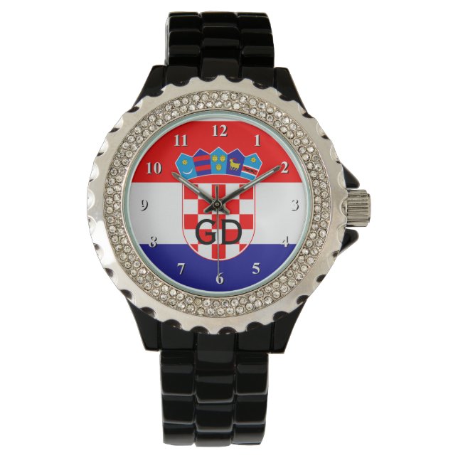 Kroatische Armbanduhr für Männer und Frauen (Vorderseite)