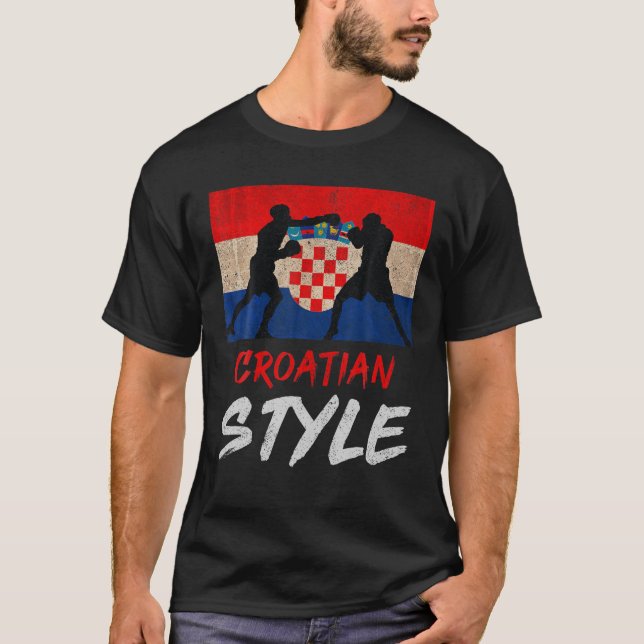 Kroatische Boxstil Kroatien - Pride Gift Mens Boys T-Shirt (Vorderseite)