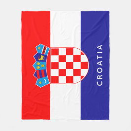 Kroatische Fahne mit benutzerdefiniertem Text Fleecedecke