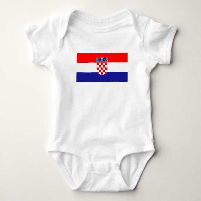 Kroatische Flagge Baby Strampler (Vorderseite)
