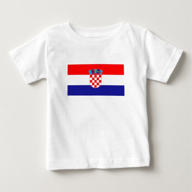 Kroatische Flagge Baby T-shirt (Vorderseite)