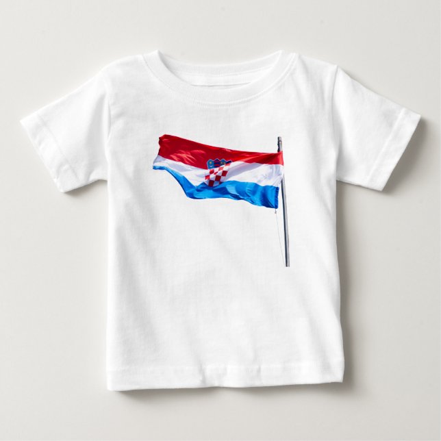 Kroatische Flagge Baby T-shirt (Vorderseite)