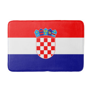 Kroatische Flagge Badematte