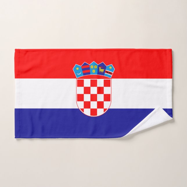 Kroatische Flagge Badhandtuch Set (Handtuch)