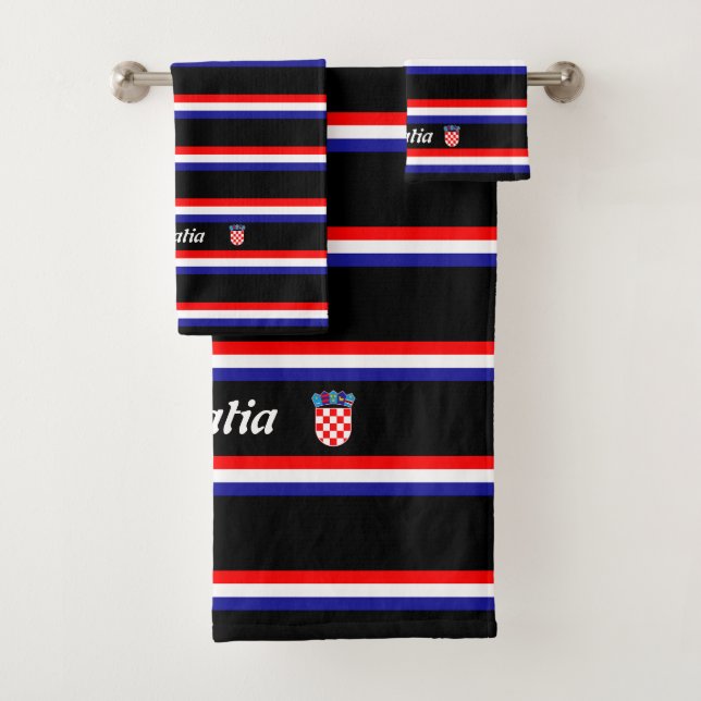 Kroatische Flagge Badhandtuch Set (Insitu)