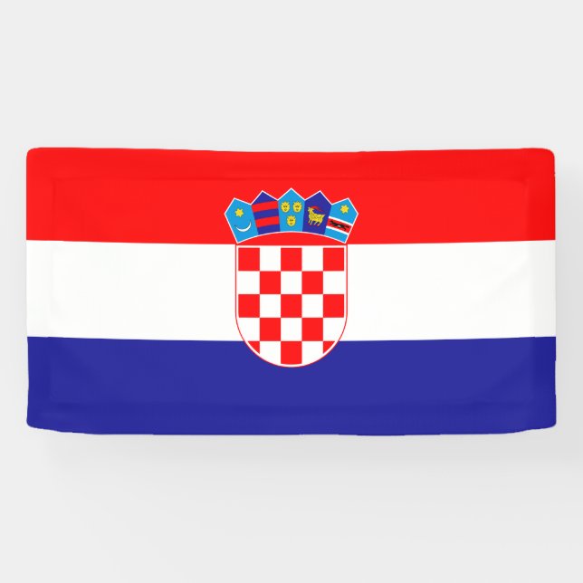 Kroatische Flagge Banner (Horizontal)