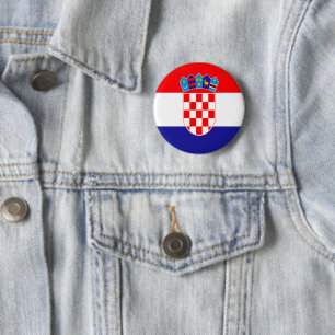 Kroatische Flagge Button