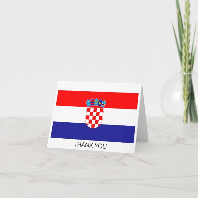 Kroatische Flagge Dankeskarte (Vorderseite)