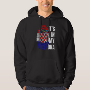 Kroatische Flagge Dna Fingerprint Kroatien Hoodie