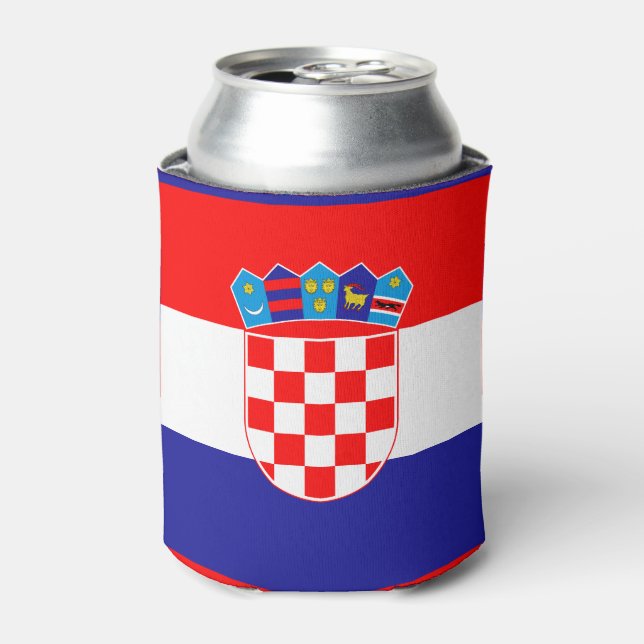 kroatische Flagge Dosenkühler (Kanne Vorderseite)